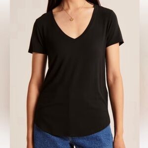 Abercrombie Womens Soft a&f V Neck Tee